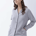 Vestaglia Donna con Bottoni in Punto Milano Amadine D3043 - Biancheria da sogno Pedata