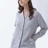 Vestaglia Donna con Bottoni in Punto Milano Amadine D3043 - Biancheria da sogno Pedata