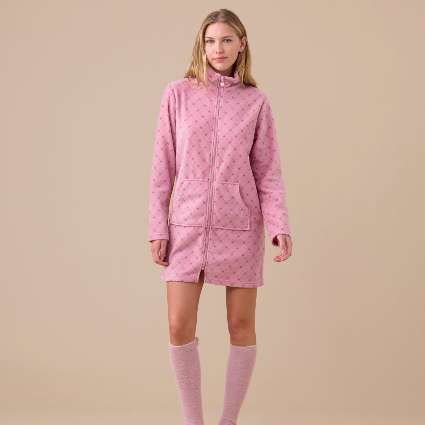 Vestaglia Donna Micropile Noi di Notte GE3001AS - Biancheria da sogno Pedata