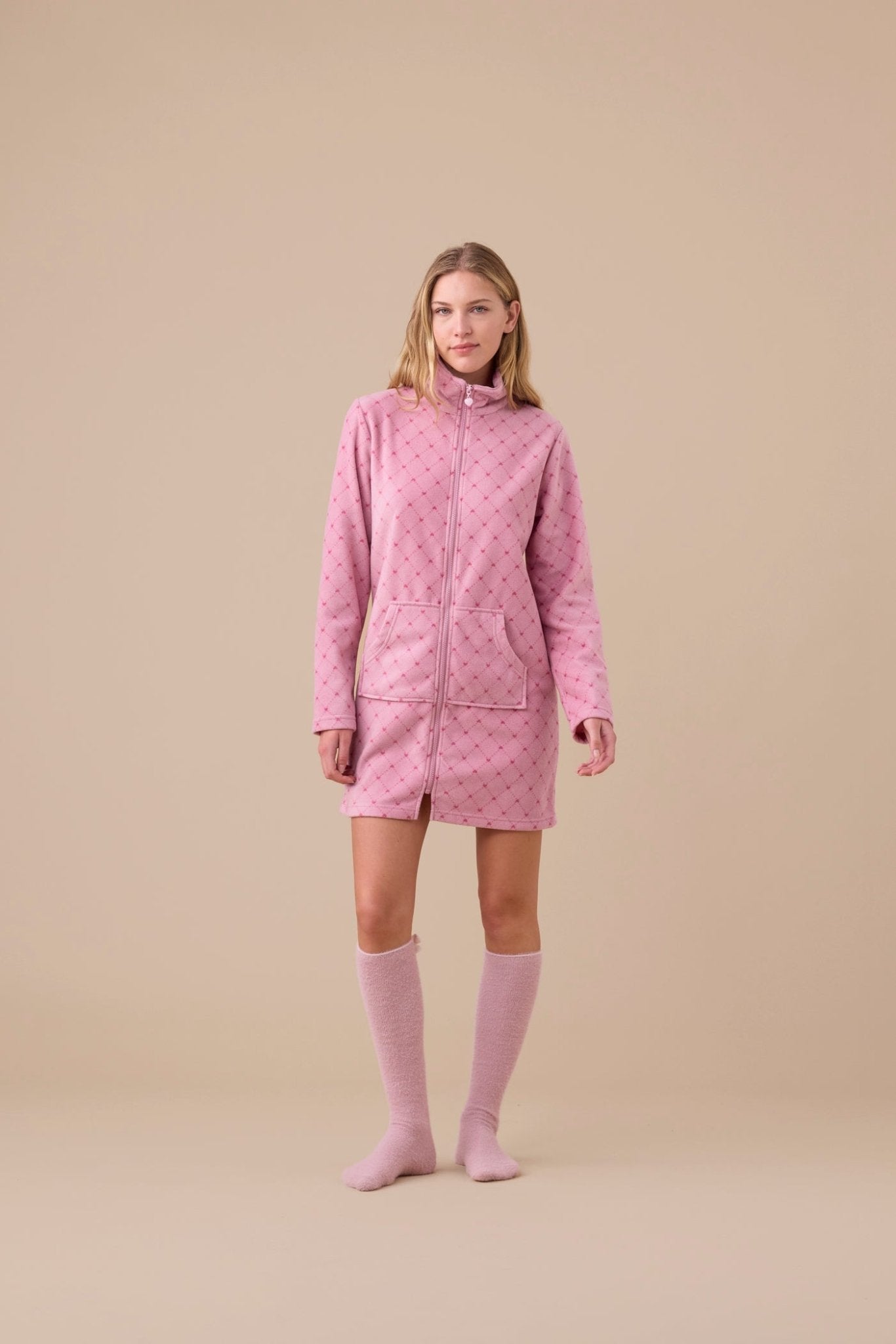 Vestaglia Donna Micropile Noi di Notte GE3001AS - Biancheria da sogno Pedata