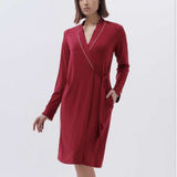 Vestaglia Donna sciallata in viscosa Amadine D3011 - Biancheria da sogno Pedata