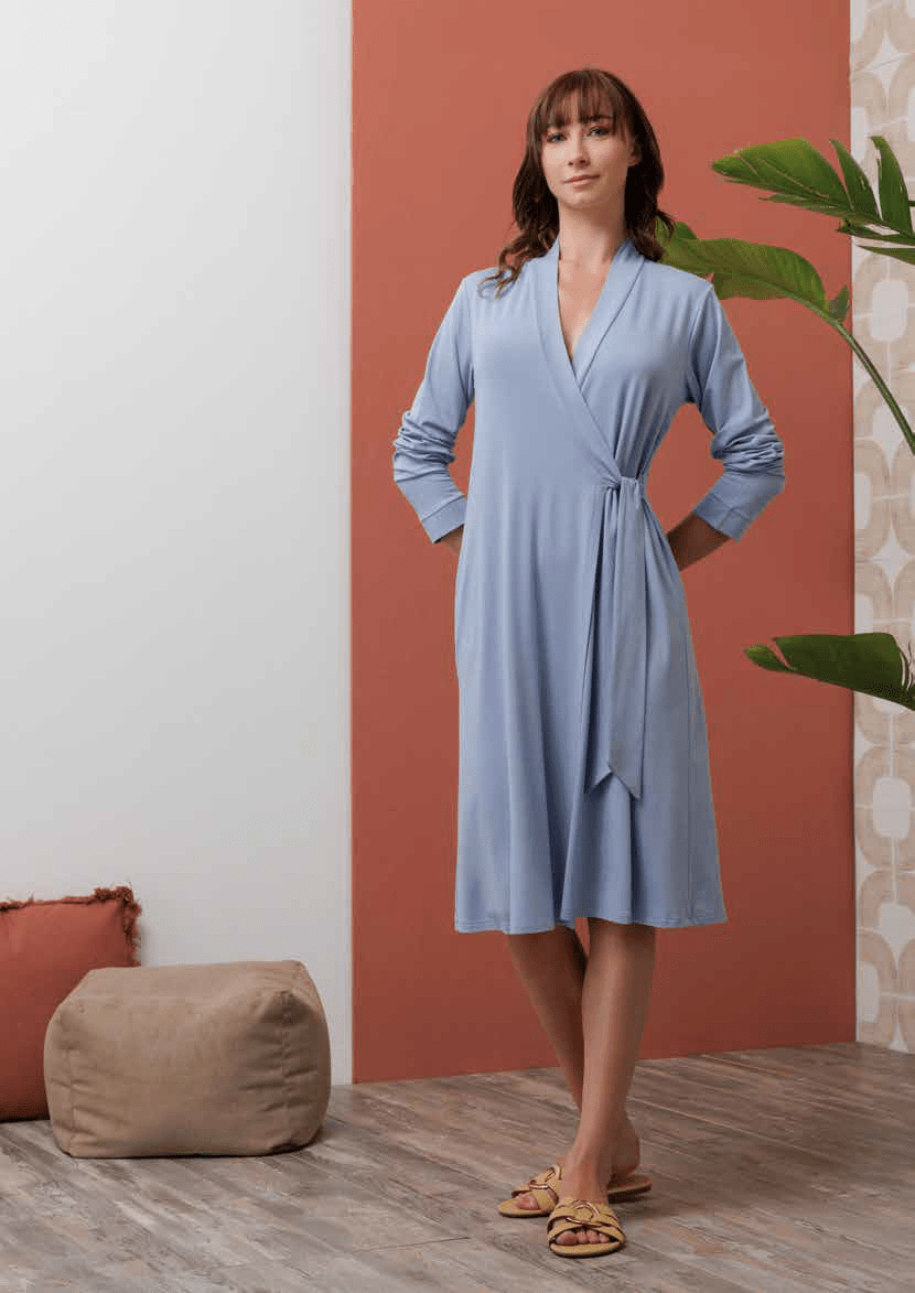 Vestaglia M/L Donna Sciallata Viscosa Andra 9967 - Biancheria da sogno Pedata